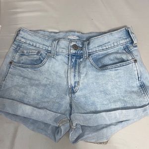Old Navy white washed denim shorts non high waisted